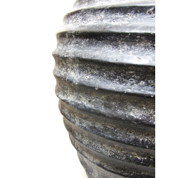 Lampa ceramiczna prążkowana Rustykalna z abażurem 92cm
